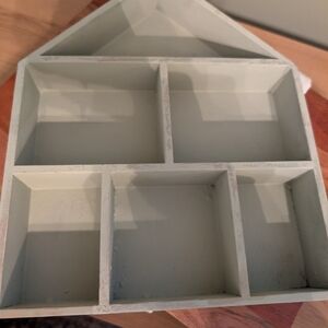 Wooden House-Shaped Wall Mounted Trinket Cabinet